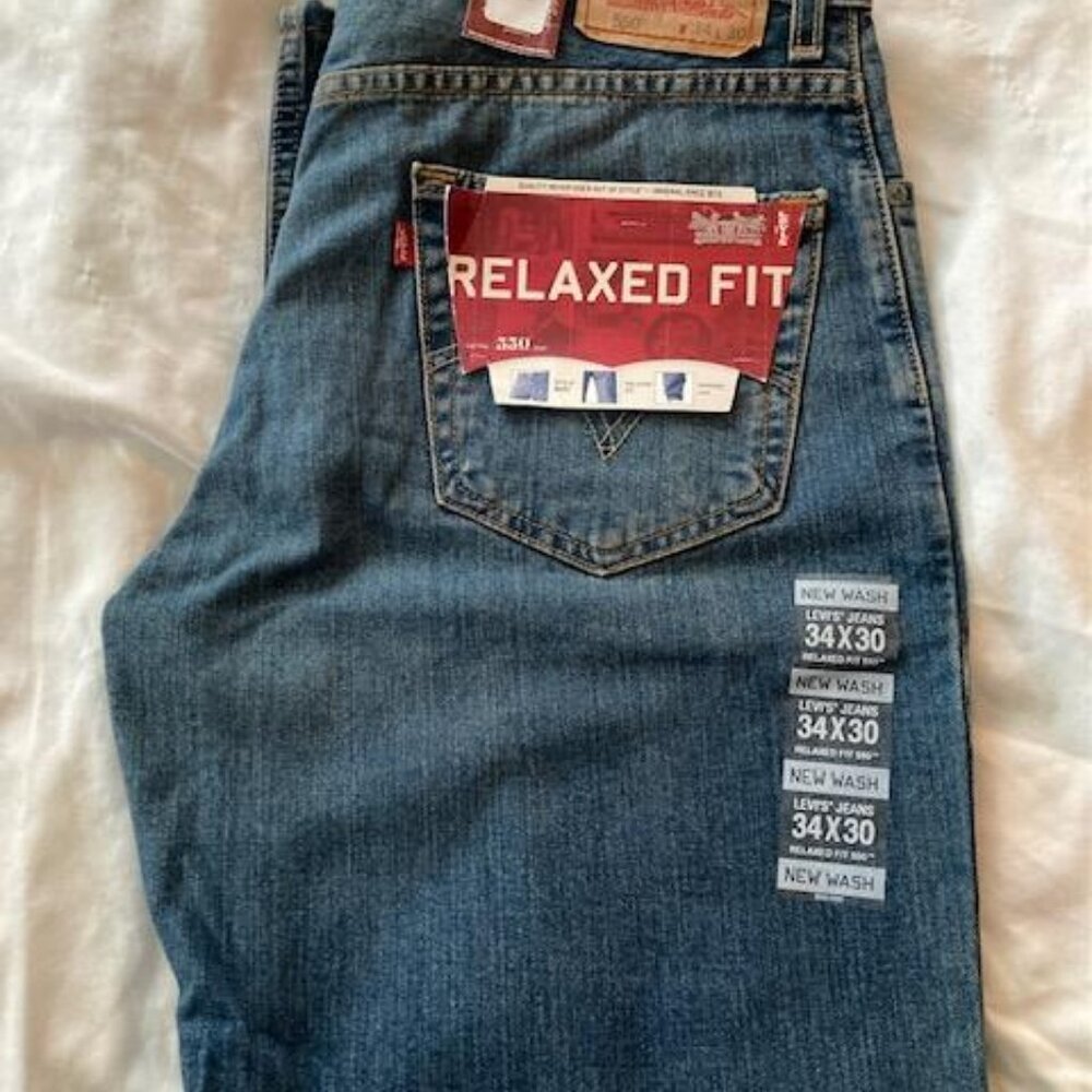 VTG Levi’s 550 Men's Relaxed Fit jeans size 34 x‎ 30 "Red Tab" NWT